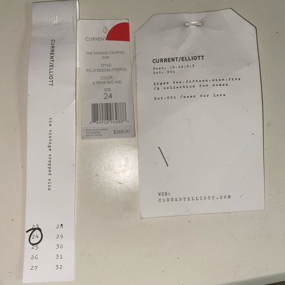 vintage cropped slim current/elliott jeans - Picture 6 of 6